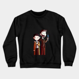 Castiel and The Doctor Crewneck Sweatshirt